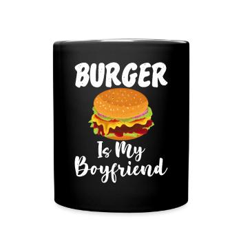 Burger Lover Gift - Full Colour Mug - black - Front