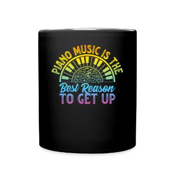 La musique de piano est la meilleure raison de se lever - Piano K - Mug uni - noir - Devant