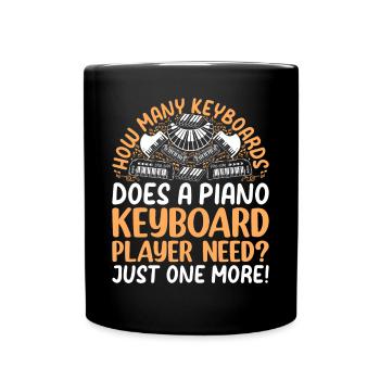 Piano - Combien de claviers fait un clavier de piano P - Mug uni - noir - Devant