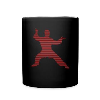 Kampfsport - Tasse einfarbig - Schwarz - Vorne