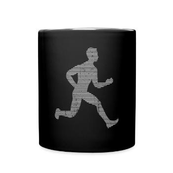 Joggen - Tasse einfarbig - Schwarz - Vorne