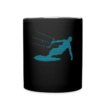 kite surfen - Tasse einfarbig - Schwarz - Vorne