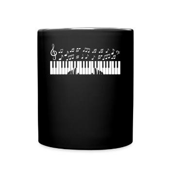 Clavier Pianiste Pianiste Pianiste Musicien Piano - Mug uni - noir - Devant