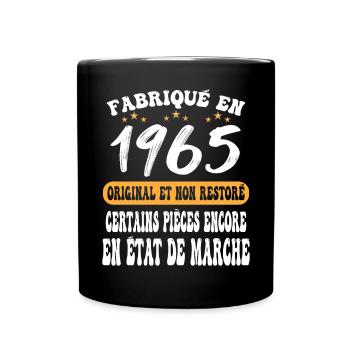 1965 anniversaire année de naissance cadeau humour - Mug uni - noir - Devant