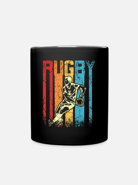 Rétro Vintage Rugby - Mug uni - noir