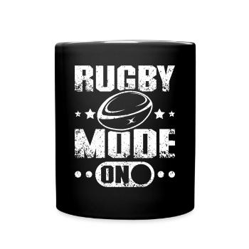 Rugby mode on - Tasse einfarbig - Schwarz - Vorne