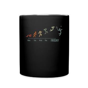 Tennis Tennis Ball Tennis Player Weekend Vintage - Full Colour Mug - black - Front