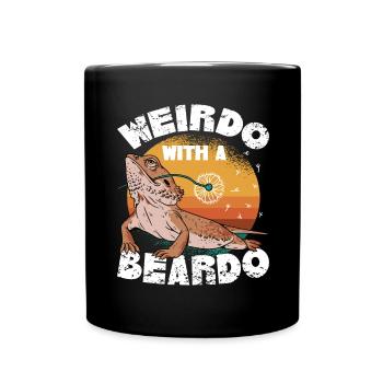 Dragon barbu - Bizarre avec une barbe - Mug uni - noir - Devant