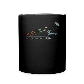 Sand Sailing Windracer Vintage Landsegler - Full Colour Mug - black - Front
