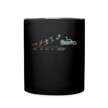 Trike Trike Rider Motor Trike Vintage Trike Bike - Full Colour Mug - black - Front