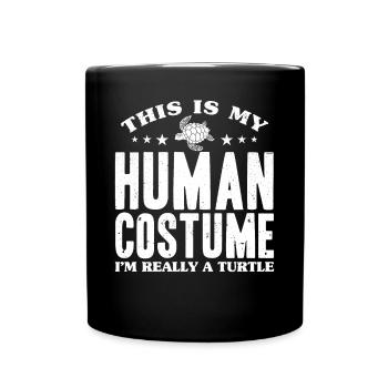Schildkröte - Tasse einfarbig - Schwarz - Vorne