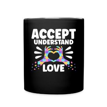 Accept Understand Love - Full Colour Mug - black - Front
