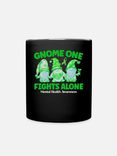 Gnome One Fights Alone - Tasse einfarbig - Schwarz