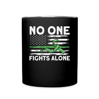 No One Fights Alone - Full Colour Mug - black - Front