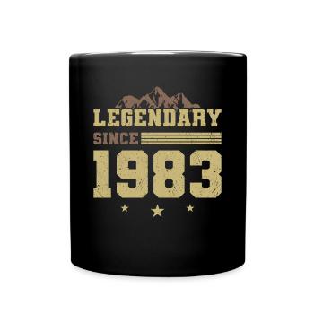 40e anniversaire né en 1983 Légendaire depuis 1983 - Mug uni - noir - Devant