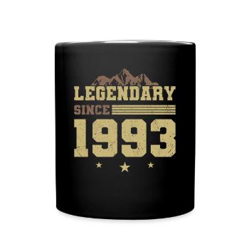 30e anniversaire né en 1993 Légendaire depuis 1993 - Mug uni - noir - Devant