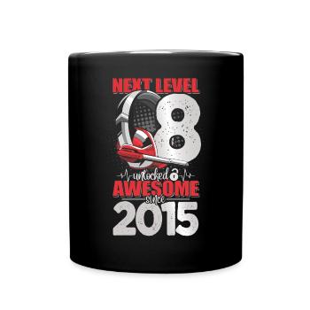 Level Unlocked 8 Jahre alt 2015 Headset Gaming - Tasse einfarbig - Schwarz - Vorne
