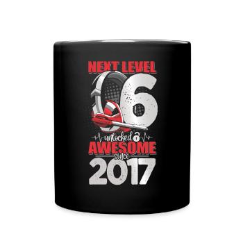 Level Unlocked 6 Jahre alt 2017 Headset Gaming - Tasse einfarbig - Schwarz - Vorne