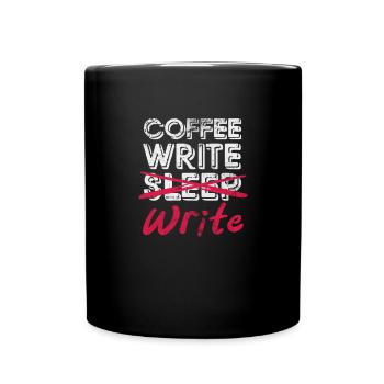 Author Authors Writer Book Gift - Full Colour Mug - black - Front