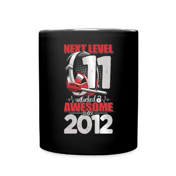 Level Unlocked 11 Jahre alt 2012 Headset Gaming - Tasse einfarbig - Schwarz - Vorne