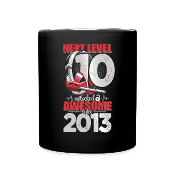 Level Unlocked 10 Jahre alt 2013 Headset Gaming - Tasse einfarbig - Schwarz - Vorne