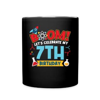 Boum Célébrons mon 7e anniversaire - Mug uni - noir - Devant