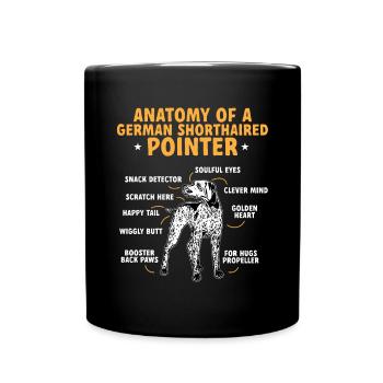 Chien GSP allemand à poil court - Mug uni - noir - Devant