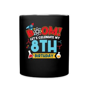 Boum Célébrons mon 8e anniversaire - Mug uni - noir - Devant