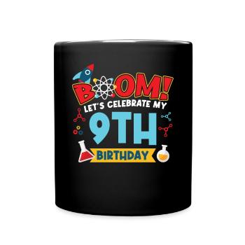 Boum Célébrons mon 9e anniversaire - Mug uni - noir - Devant