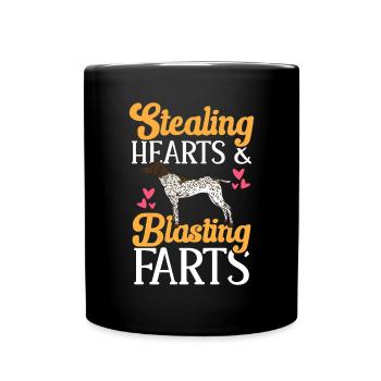 Chien GSP allemand à poil court - Mug uni - noir - Devant