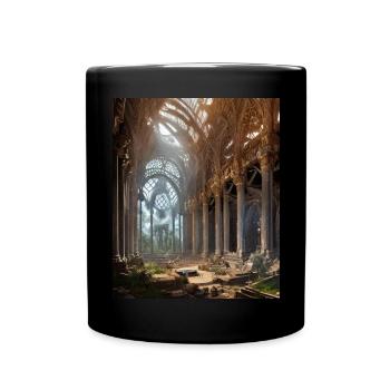 Griechische Mythology Tempel Ruinen Griechenland - Tasse einfarbig - Schwarz - Vorne