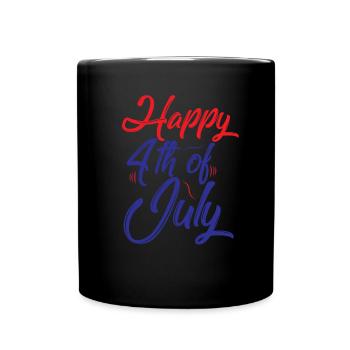 Happy 4th of July - Full Colour Mug - black - Front