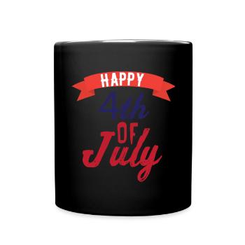 Happy 4th of July - Full Colour Mug - black - Front