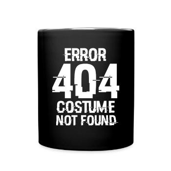 Drôles de nerds Cadeaux d’Halloween Erreur 404 Costume Pas - Mug uni - noir - Devant