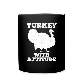 Lustige Thanksgiving-Geschenke Frecher sarkastischer Humor - Tasse einfarbig - Schwarz - Vorne