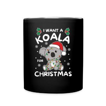 Je veux un koala pour Noël koalas mignons - Mug uni - noir - Devant