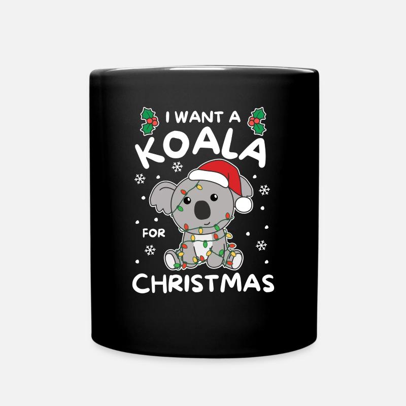 Je veux un koala pour Noël koalas mignons - Mug uni - noir