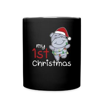 Hippo Noël Cheval mon 1er Noël - Mug uni - noir - Devant