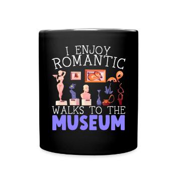J’aime les promenades romantiques au musée Whisperer - Mug uni - noir - Devant