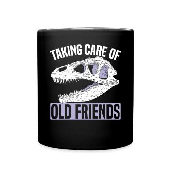 Prendre soin de vieux amis Musée Whisperer - Mug uni - noir - Devant