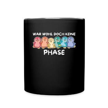 Regenbogen Flagge Gay Pride LGBTQ Pinguin - Tasse einfarbig - Schwarz - Vorne