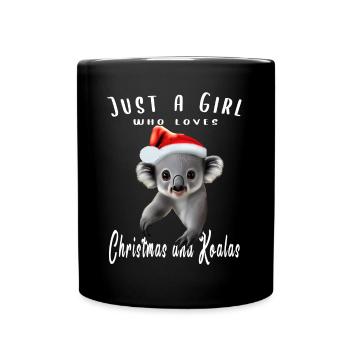 Juste une fille qui aime Noël et les koalas - Mug uni - noir - Devant