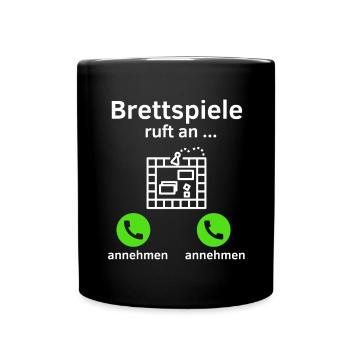 Brettspiele ruft an - annehmen oder annehmen? - Tasse einfarbig - Schwarz - Vorne