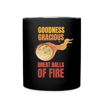 Grandes boules de feu drôle de comète météore flamboyante ast - Mug uni - noir - Devant