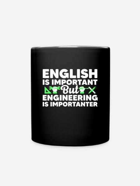Funny Engineer Design For Men Women Engineering Lo - Full Colour Mug - black