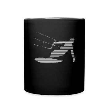 kite surfen - Tasse einfarbig - Schwarz - Vorne