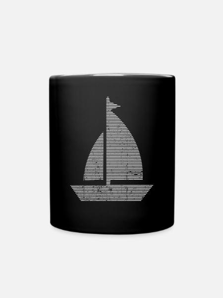 Segeln - Tasse einfarbig - Schwarz