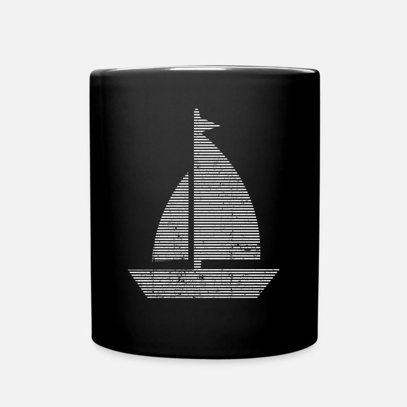 Segeln - Tasse einfarbig - Schwarz