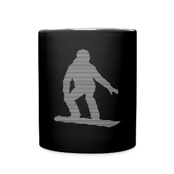 Planche à neige - Mug uni - noir - Devant
