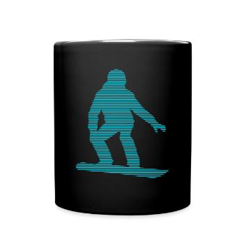 Planche à neige - Mug uni - noir - Devant